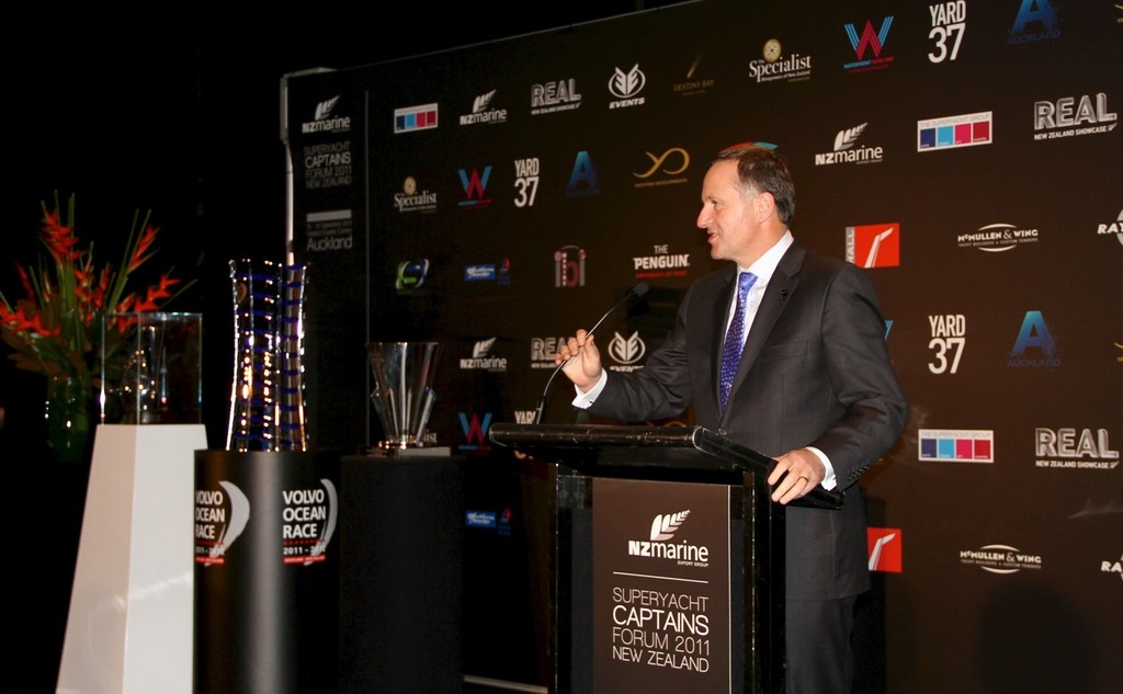 Prime Minister, John Key  - Opening Cocktail Function - Auckland International Boat Show and Superyacht Captains Forum, September 2011 © Richard Gladwell www.photosport.co.nz